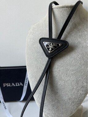 💯Authentic Prada Black Bolo Tie (Unisex)